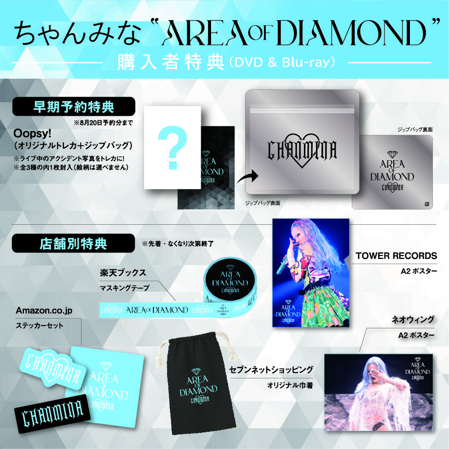 DVD&Blu-ray「AREA OF DIAMOND」の購入特典一覧画像を公開！ | ちゃん ...